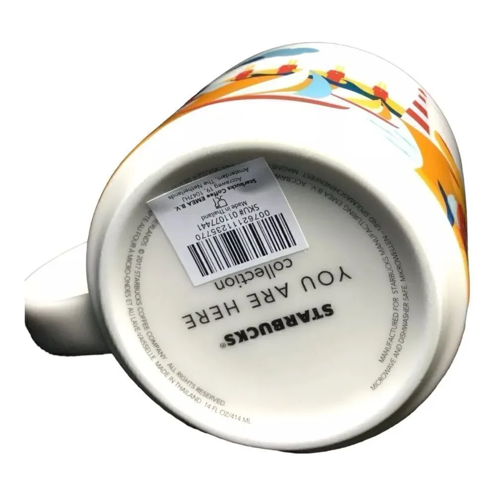 Starbucks Netherlands YAH Mug Windmill Bicycle Canal Coffee Cup You Are Here New